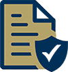 Document with shield icon with checkmark