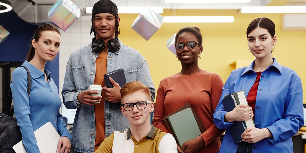 Diverse group of graduate students