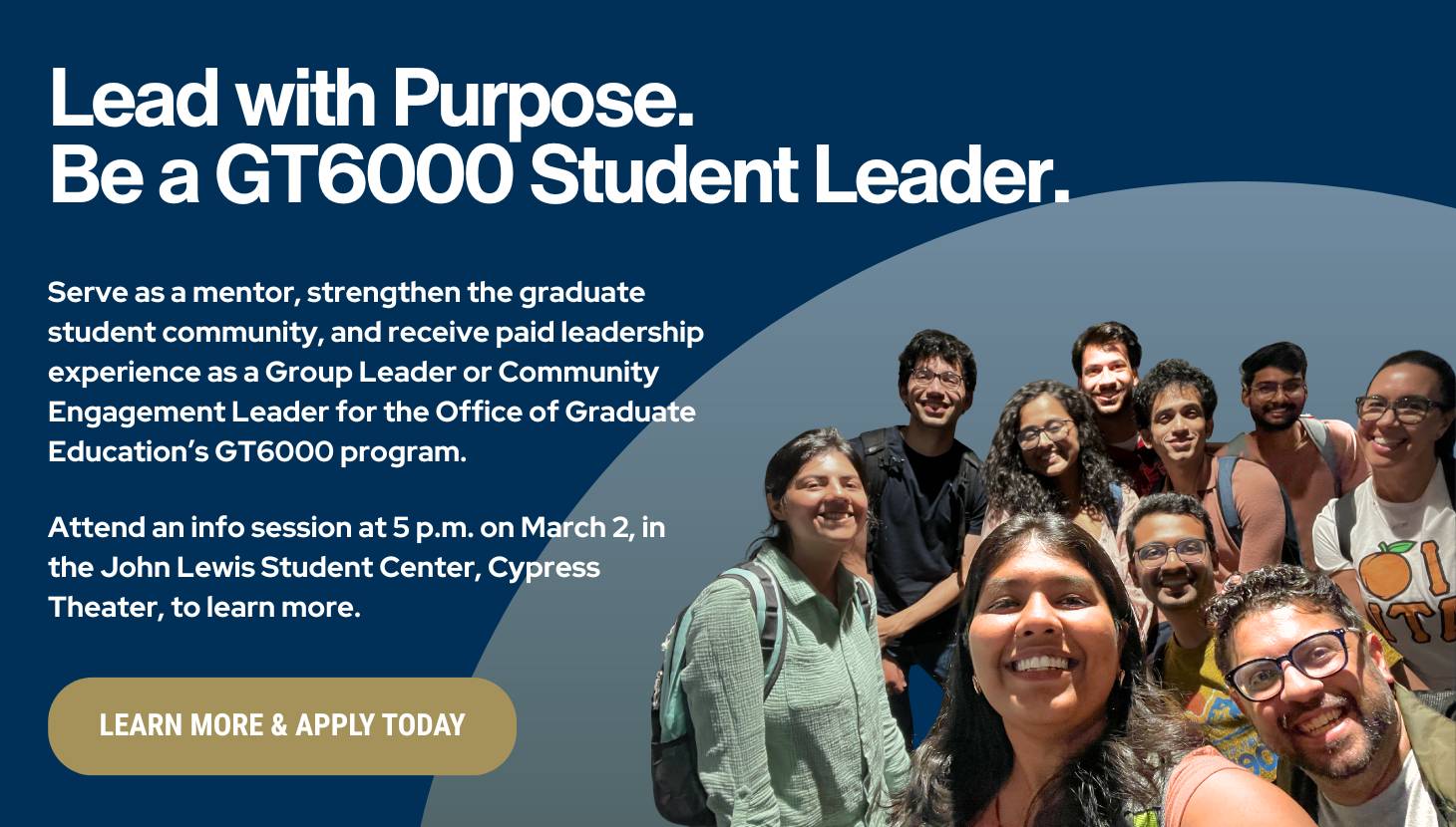 GT6000 Student Leader advertisement. Details in content