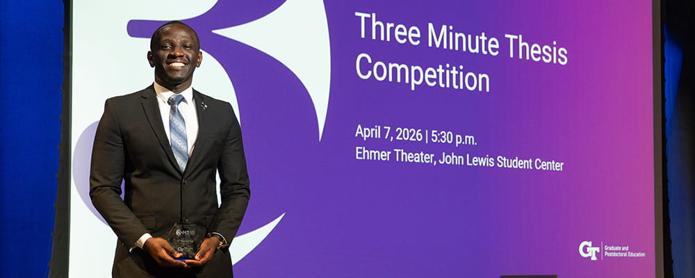 Past 3MT winner Richard Asiamah