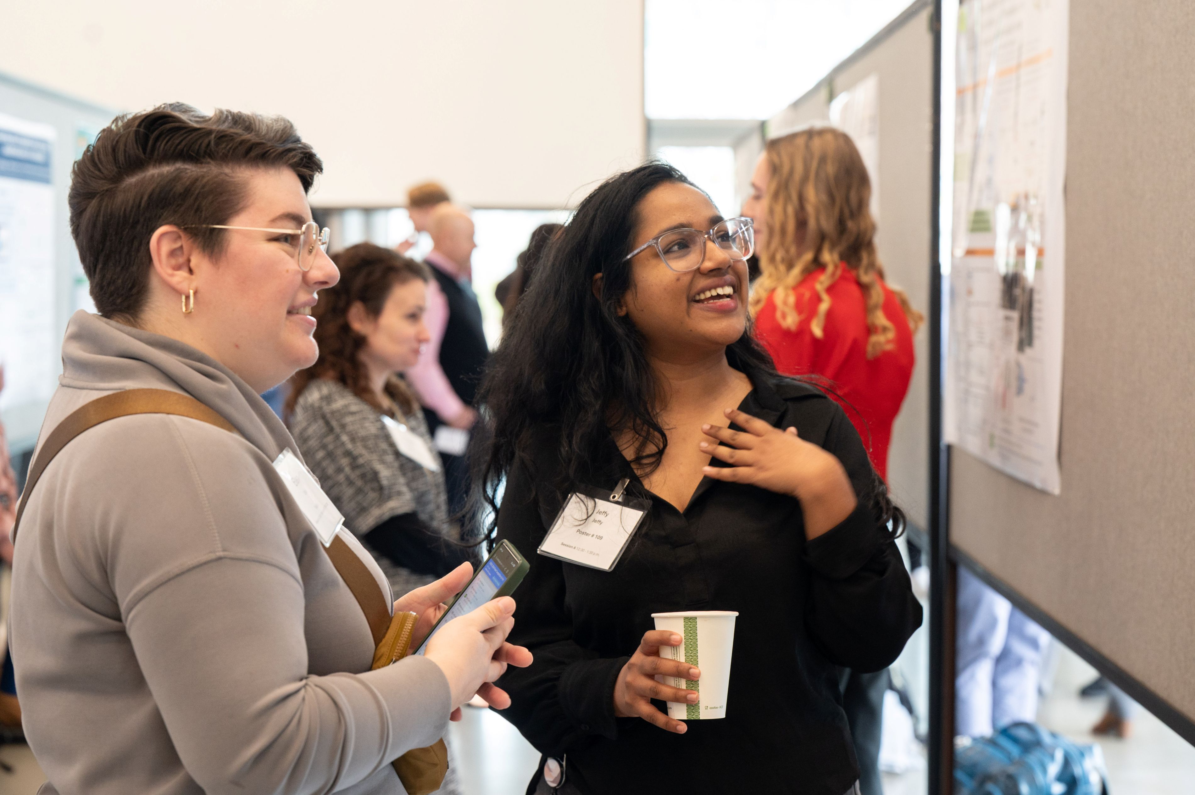 Presenting at poster competition
