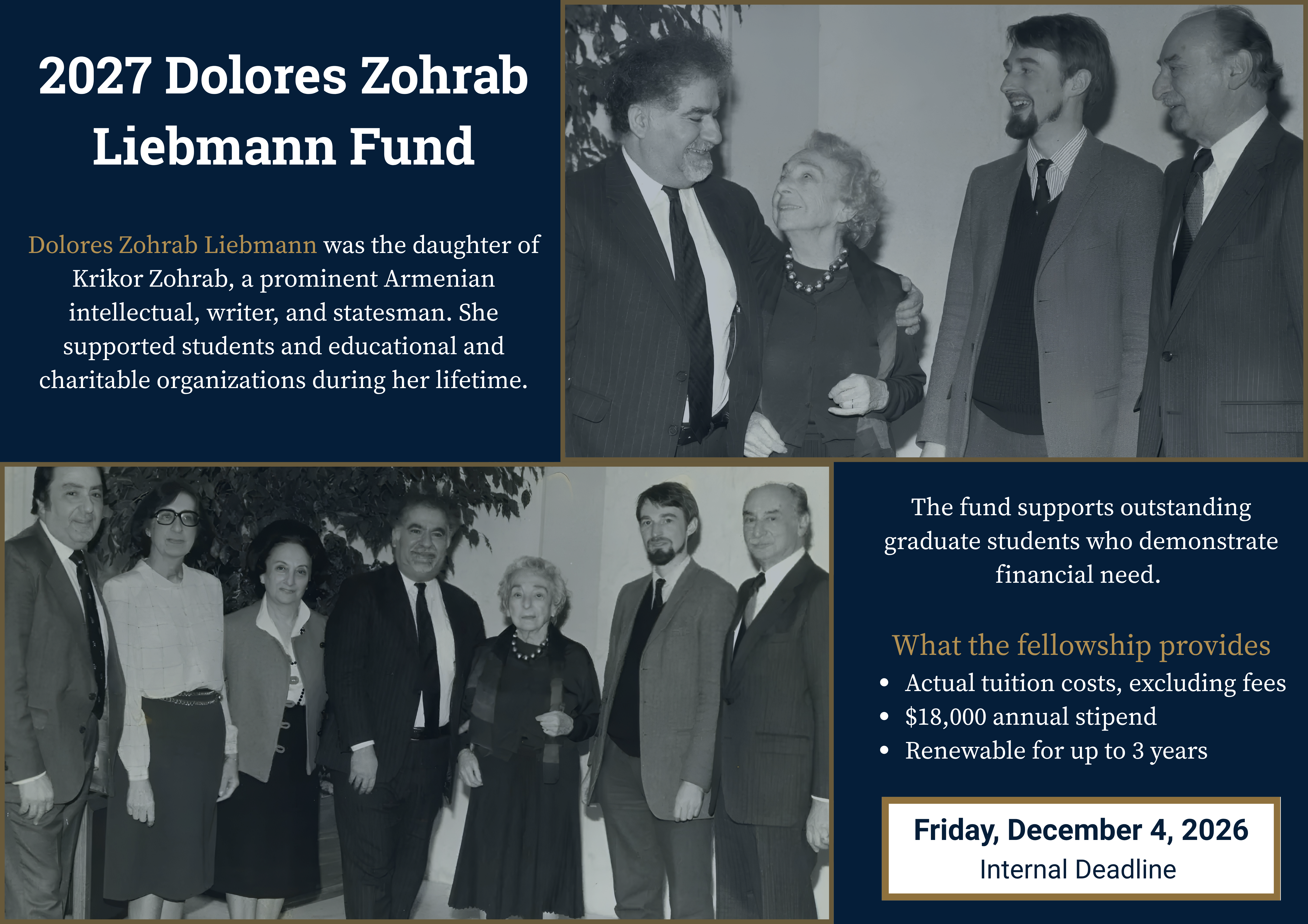 Dolores Zohrab Liebmann Fellowship 2027-2028 Competition 