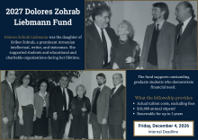 Dolores Zohrab Liebmann Fellowship 2027-2028 Competition 